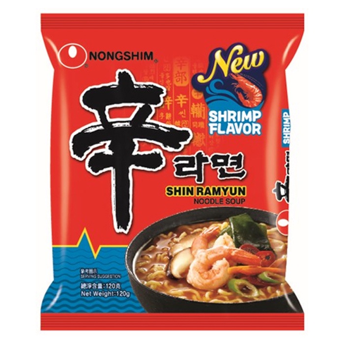 NONGSHIM SHIN RAMEN 120G (ORIGINAL, STIR FRIEND, SUPER SPICY, BLACK