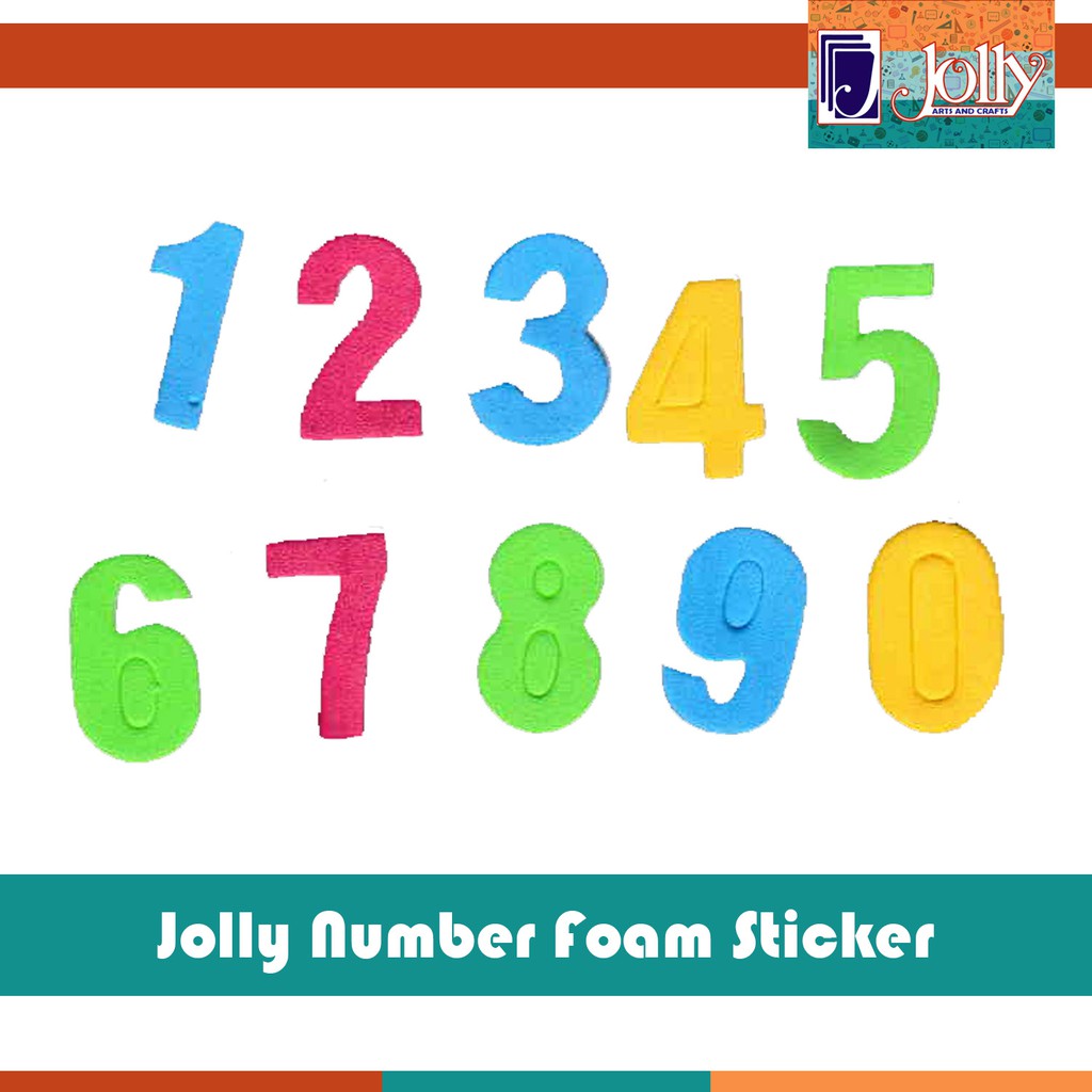 Colorful Number Foam Sticker-Arts and Crafts | Shopee Philippines