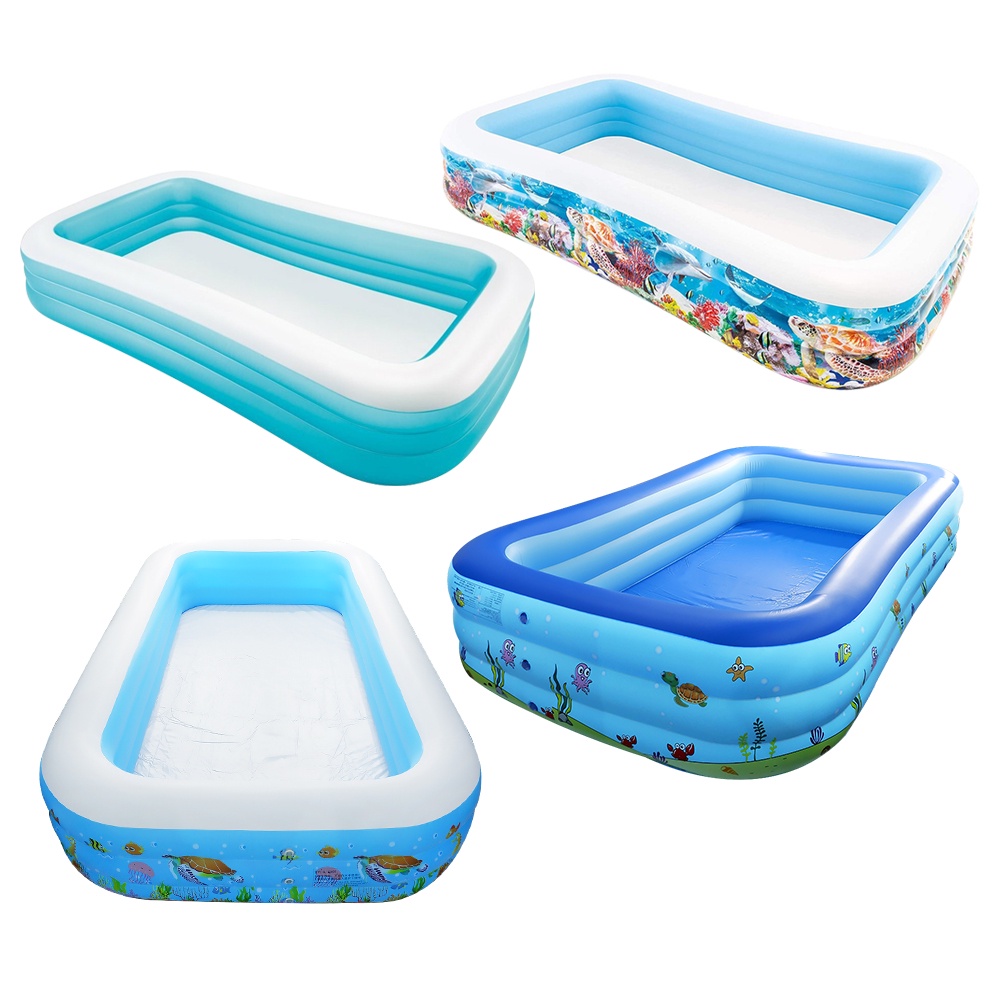 Intex Kiddie Pool Swim Center Rectangular Size Inflatable Swimming Pool ...