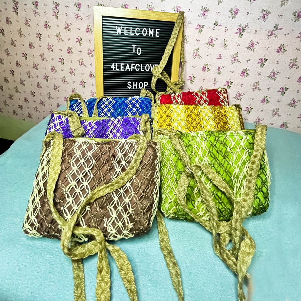 Abaca Bag Sling Bag Net Design | Shopee Philippines