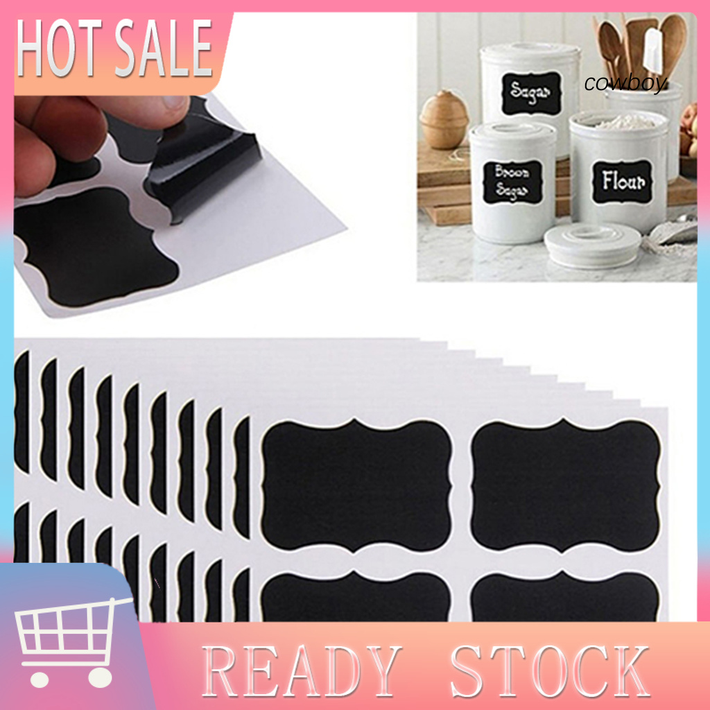 COW|36Pcs Labels Waterproof Safe PVC Kitchen Storage Bottle Labels for ...