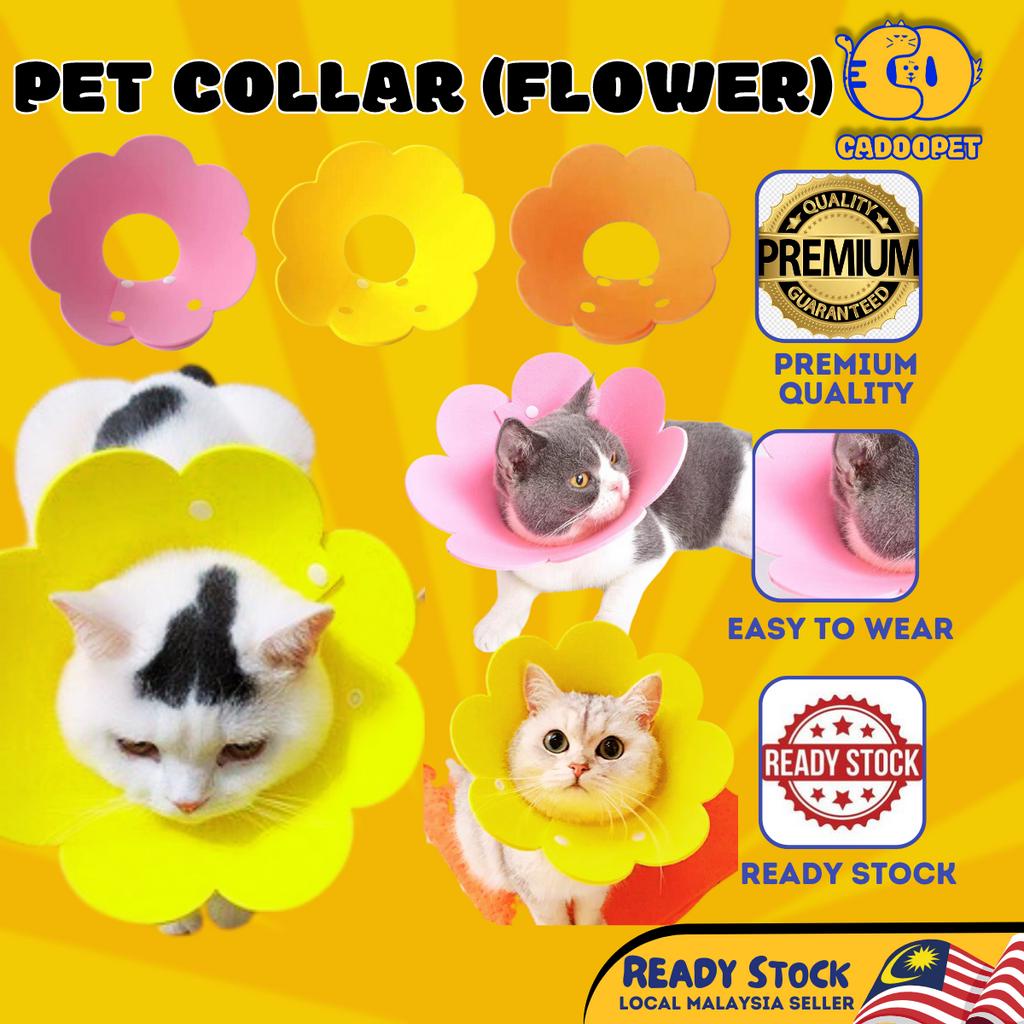 Cat Neck Collar Flower For Recovery Cone Dog E-Collar Elizabeth Colar ...