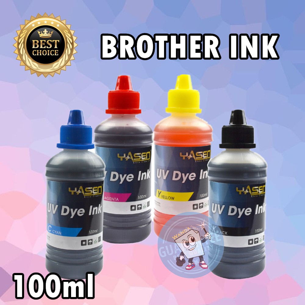 Yasen Premium Quality Uv Dye Ink 100ml For Brother Inkjet Printers Shopee Philippines 0336