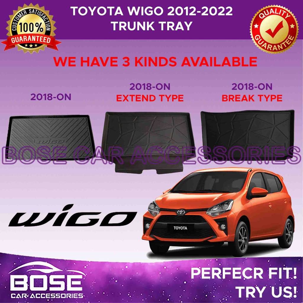 Toyota Wigo 2012 2023 Trunk Tray / Cargo Trunk Tray / Cargo Matting