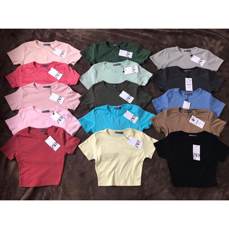 ZARA BASIC CROP TOP 1 (RESTOCK) Shopee Philippines