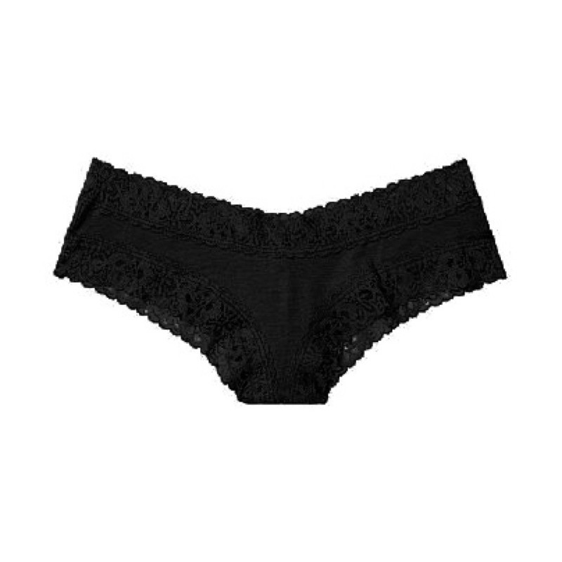 Victoria's Secret Stretch Cotton Lace-waist Cheeky Panty (M)
