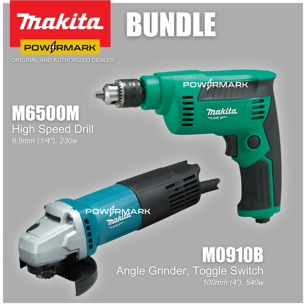 BUNDLE MAKITA M6500M High Speed Drill 230W MAKITA M0910B Angle Grinder Toggle Switch 540W Shopee Philippines