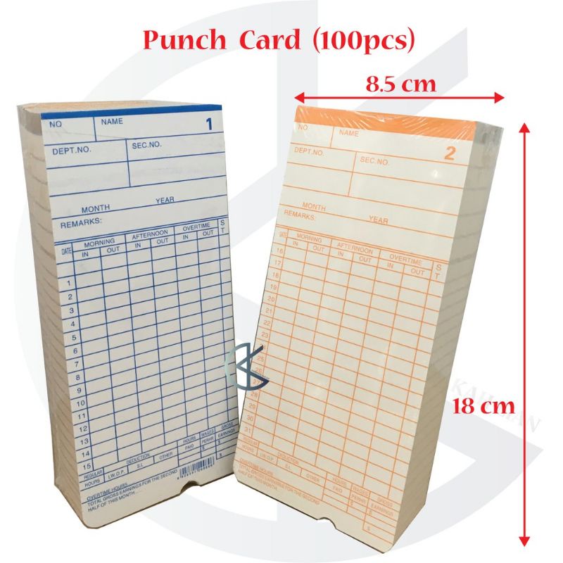 Worker Daily Punch Card / Attendance Card / Kongsi Card / Kad Rekod ...