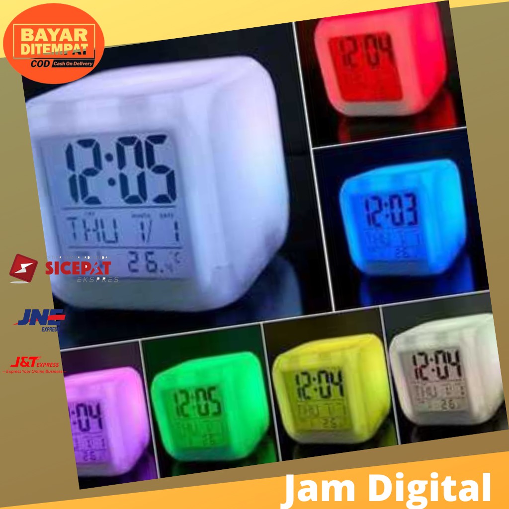 Digital Clock Dasboard Car Decoration Led Glowing Model Box / Digital