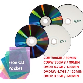 5 Philips CD-R RECORDABLE CD's 5 Blank CD Discs CDR 700Mb 80 Min In Sleeves