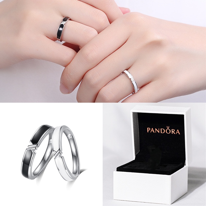 Pandora Couple Ring Promise Ring 925 Silver Wedding Engagement Ring For