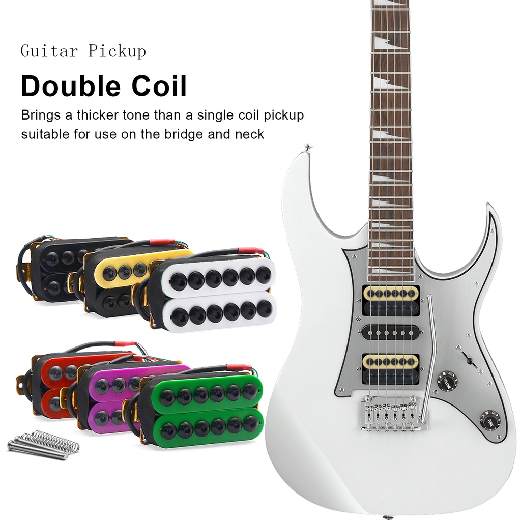 Adjustable Metal Double Coil Electric Guitar Pickups Humbucker Punk