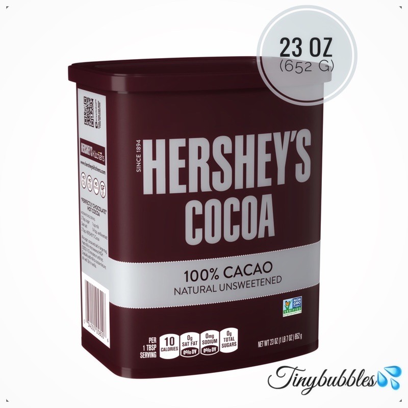 Hershey’s Cocoa 100 Cacao Natural Unsweetened 652 g (23 OZ) Shopee