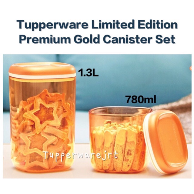 Tupperware Limited Edition Premium Gold Canister Set | Shopee Philippines