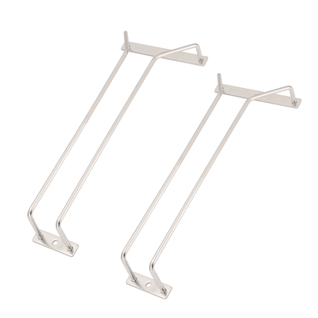 2 Pack Stemware Racks, Stainless Steel Wine Glass Racks Under Cabinet ...
