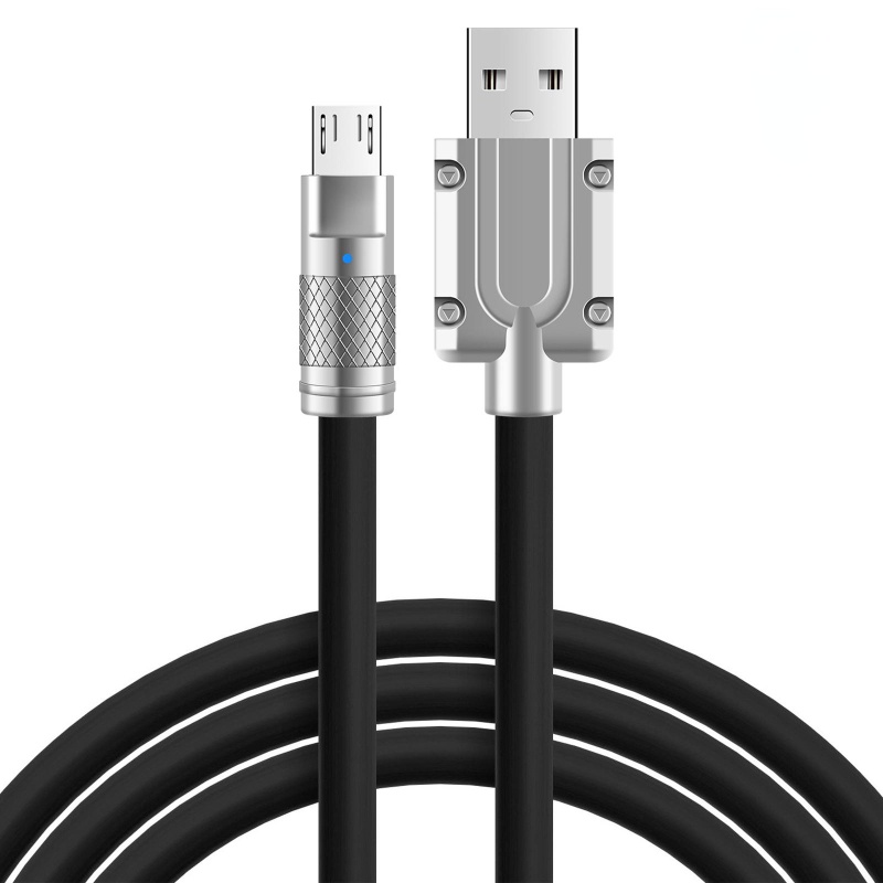 USB Type C Cable BigBlue Short 0.5ft Silicon USB Type C To USB 2.0 Cable