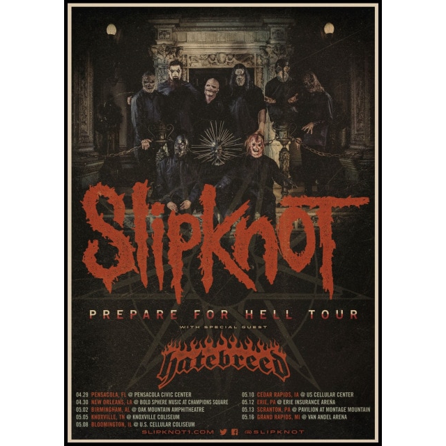 Slipknot Heavy Metal poster ROCK BAND kraft paper Posters bar poster ...