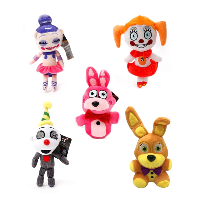 5styles 20-25cm FNAF Plush Toys Kawaii Ballora Bonnet Circus Baby Stuffed  Plush Toys Doll Birthday