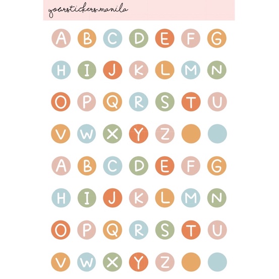 Planner Stickers - Cute Alphabet Letters | Shopee Philippines