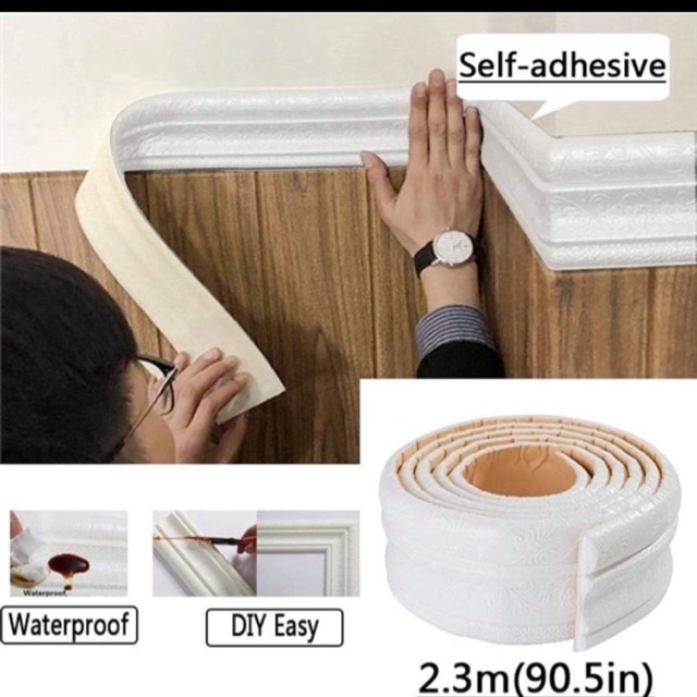 JT5 waterproof border wall stickers top corner line wall edge strip