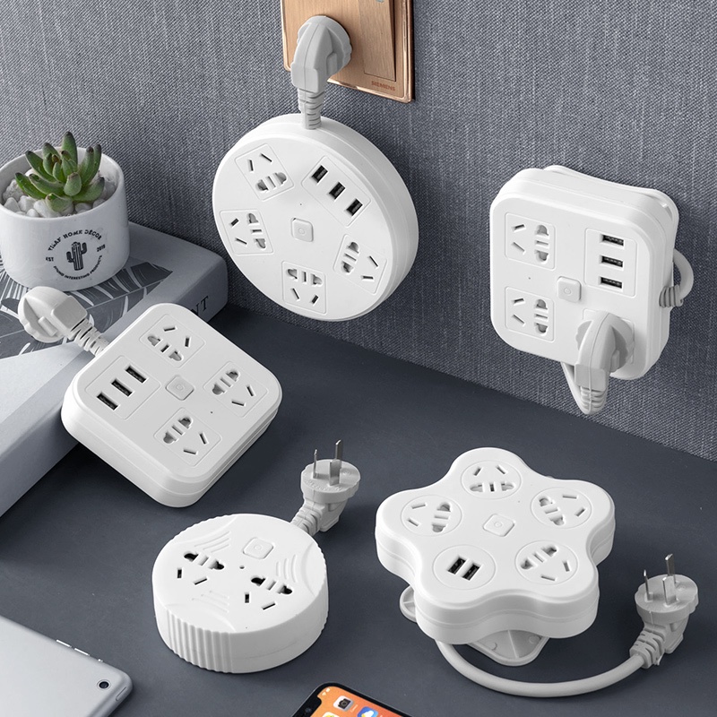 USB Power Strip Multi-Plug Multi-Function Panel Porous Socket Converter ...