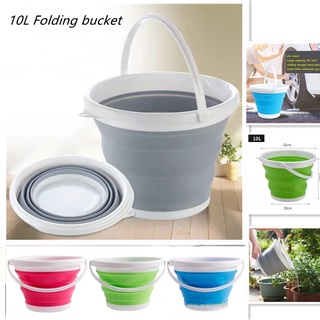 10L Collapsible Bucket Foldable Silicone Camping Hiking Fishing