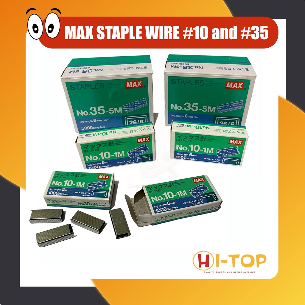 Max Stapler Staplewire #10, #35 Original Sold by box | Shopee Philippines