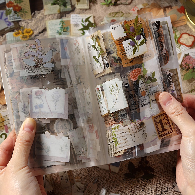 Journamm 20pcs/pack Vintage PET Deco Sticker Book Scrapbooking Supplies ...
