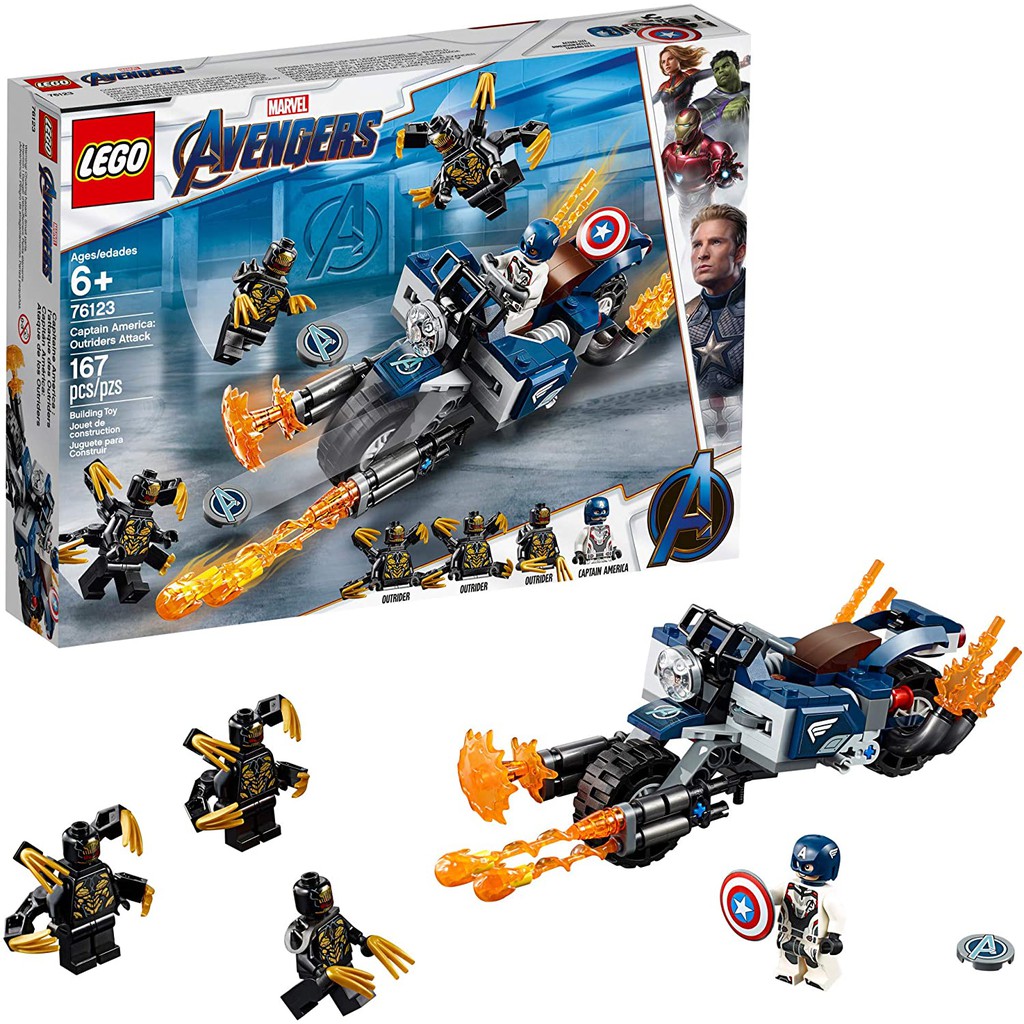 LEGO Marvel Avengers Captain America Outriders Attack 76123 Building Kit 167 Pieces Shopee Philippines