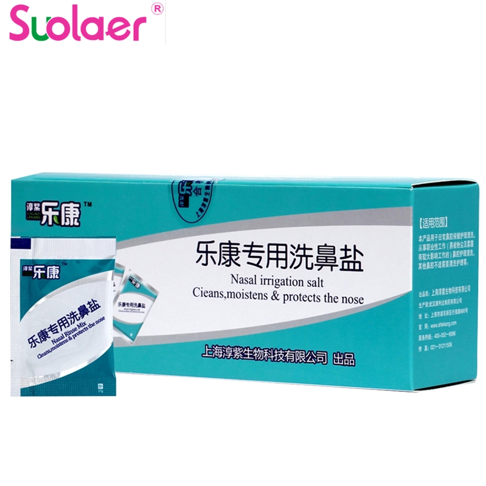 Suolaer 2.7g 60 Packs Nasal Irrigation Salt Nasal Rinse Mix Wash Nasal ...