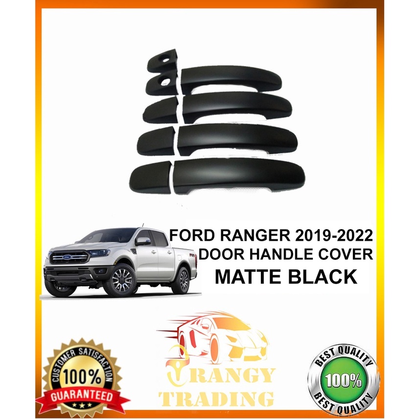 Ford Ranger 2019 to 2022 T8 FX4, XLS, XLT Door handle cover matte black ...