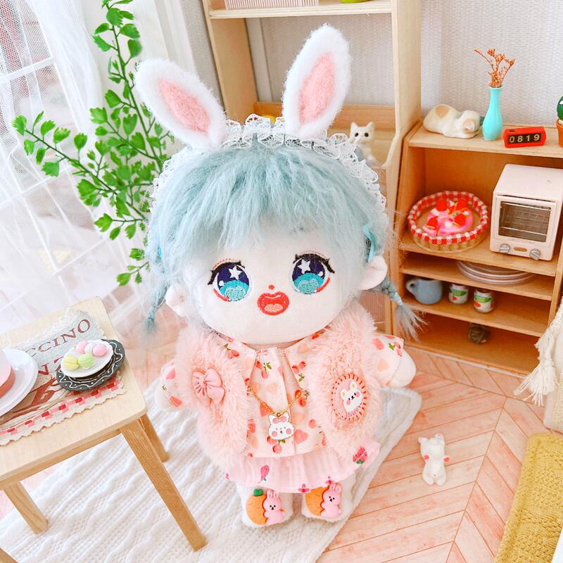 Bow Rabbit Vest Hair Hoop Suit 20cm Doll Clothes Star Plush Doll Dress ...
