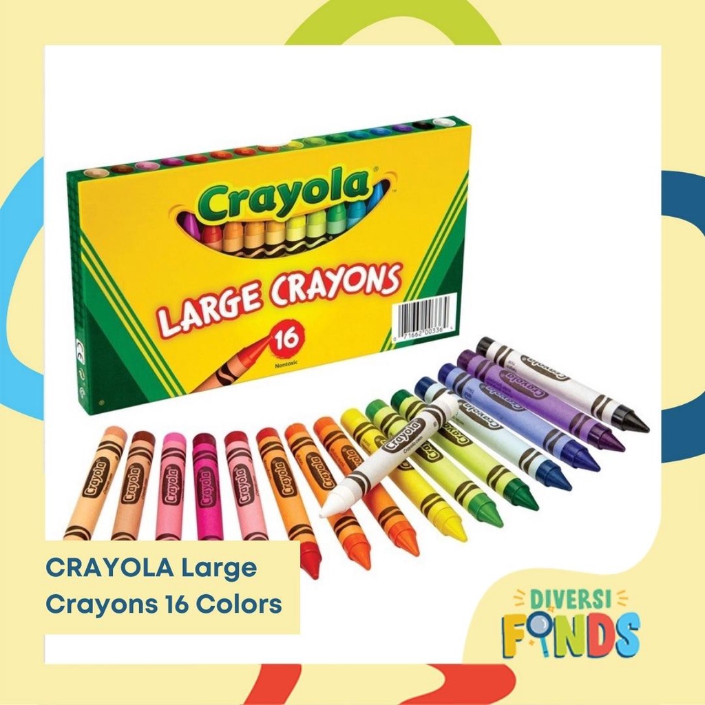 Crayola Large Crayons - Large 16 Colors - So Big Minnies 8's 