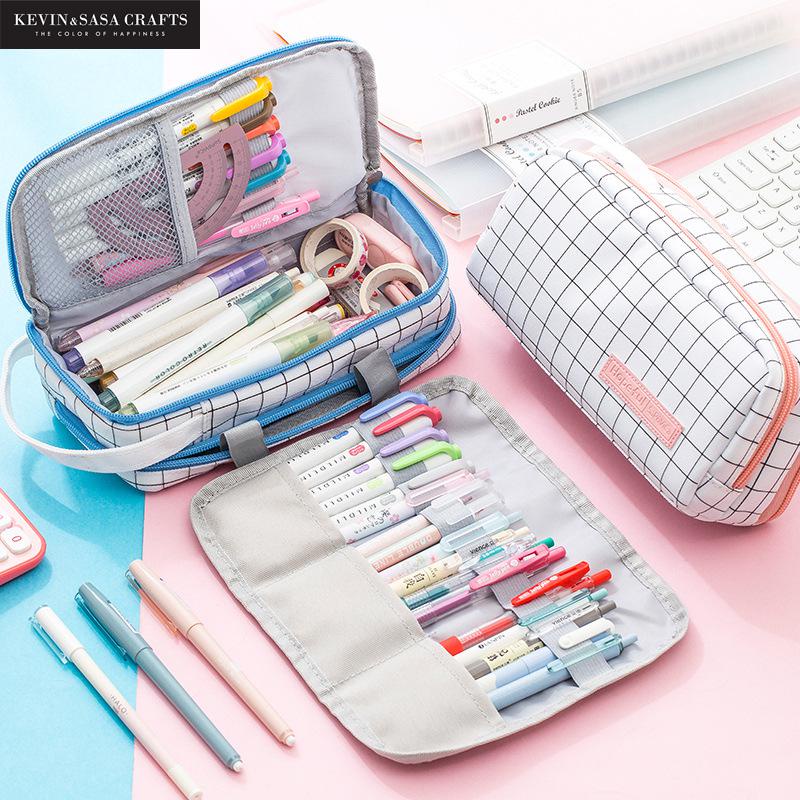 Multi Function Large Capacity Pencil Case Fabric Kawaii Pencilcase