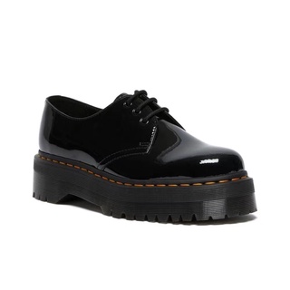 Dr. Martens 1461 Quad Leather Women's Thick Soled Patent Leather 3-hole Low  Top Shoes Lace Up Boots