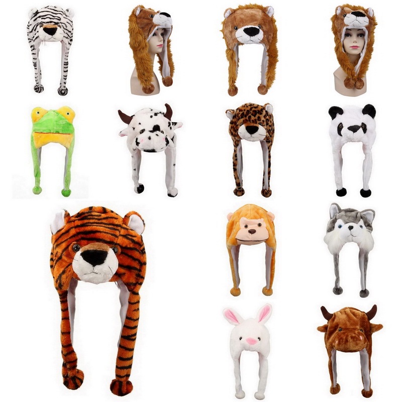 Furry animal hat cute cartoon animal cap Free size animal hat for KID