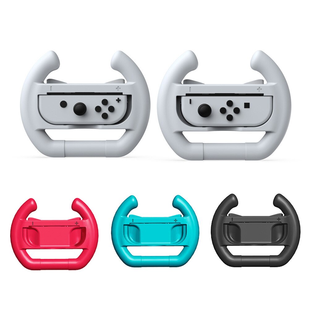 New 2PCS Joycon Controller Grip Racing Steering Wheel Handle Grips for ...