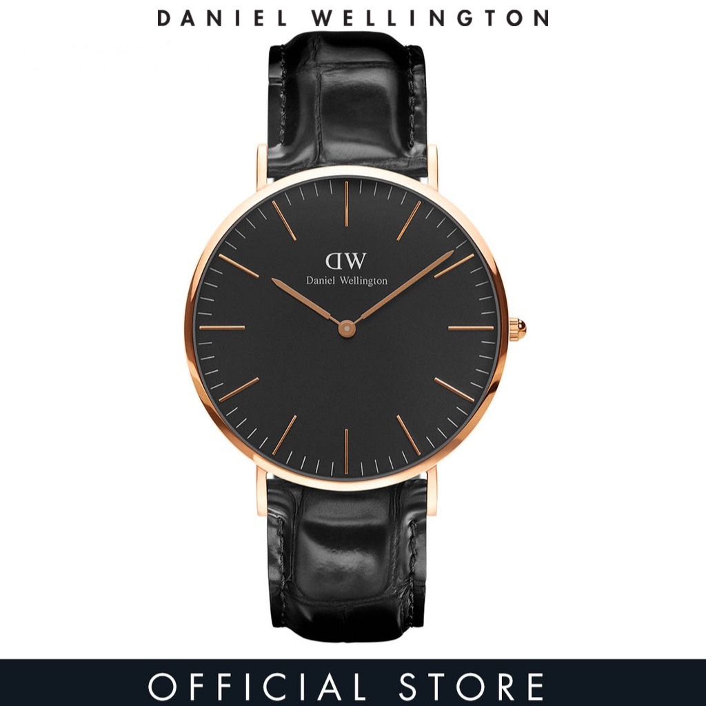 2 Years Warranty Daniel Wellington Classic Reading 40mm Black Leather Strap Rose Gold Silver Dw Watch for Men Fashion Watch Shopee Philippines