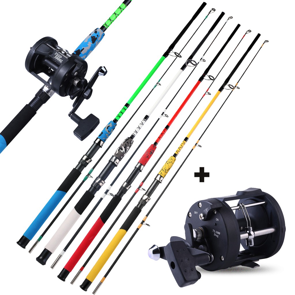 Sougayilang 2 Sections 1.8-2.4M Resin Fishing Rod with 3000-4000