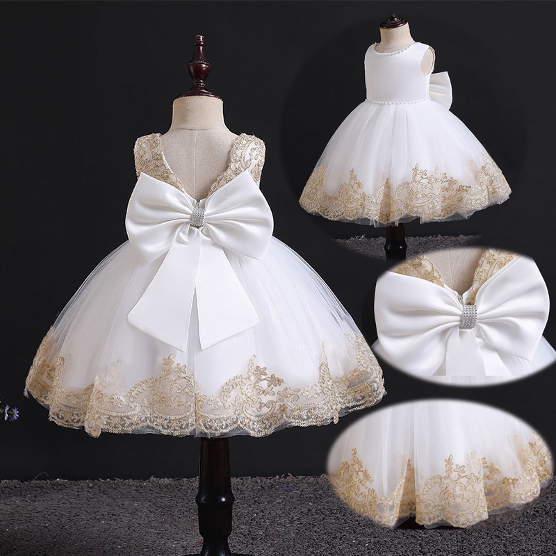 Christening Dress for Baby Girl Baptismal Dress for Baby Girl 1 Year Old Tutu Dress Baby White