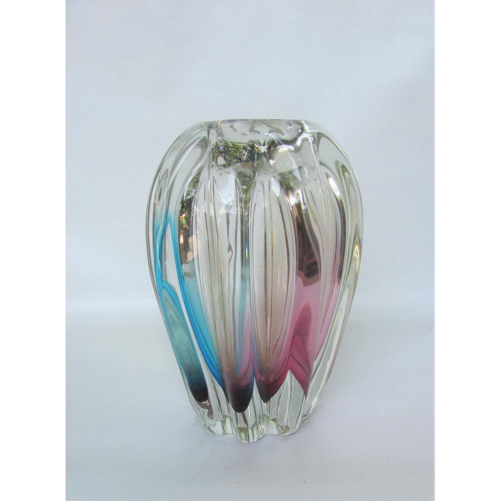 7 Rainbow Art Glass Vase Multi Colored Glass Vase Shopee Philippines 3553