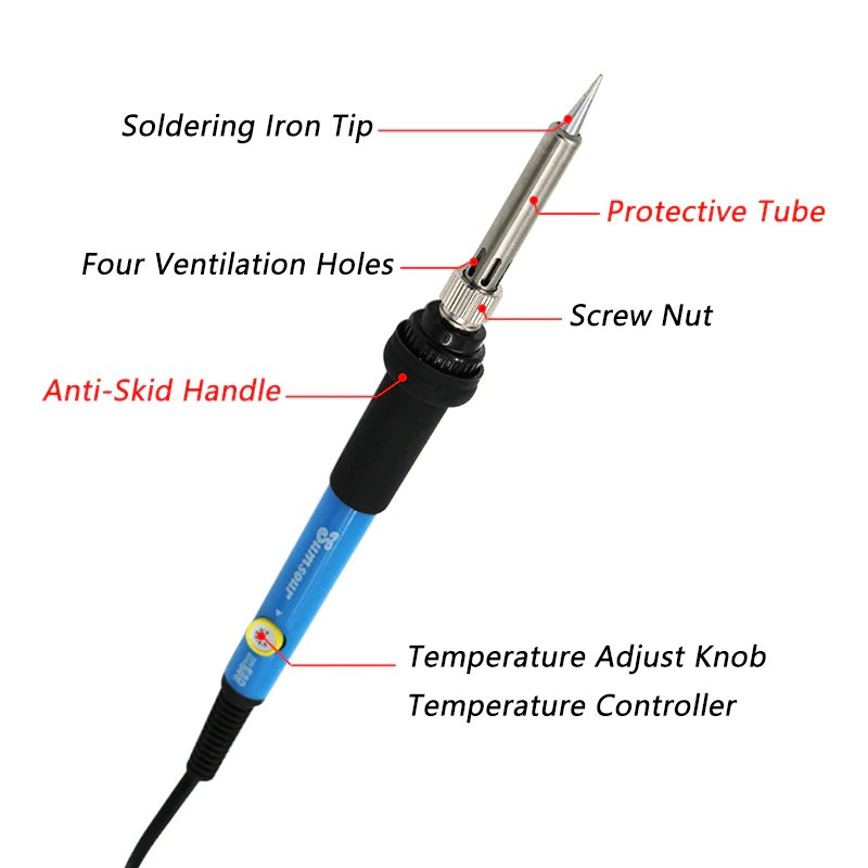 soldering iron parts and functions