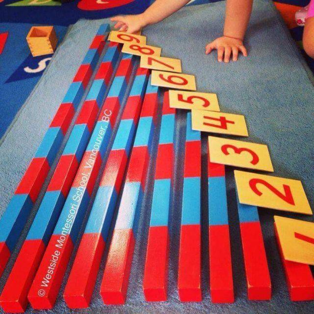 Montessori teaching materials number stick big set school plate