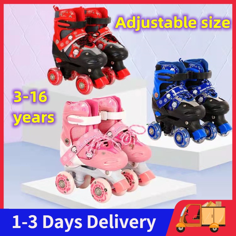 Roller Skates Double Row Roller Skates For Kids 4 Wheels Children