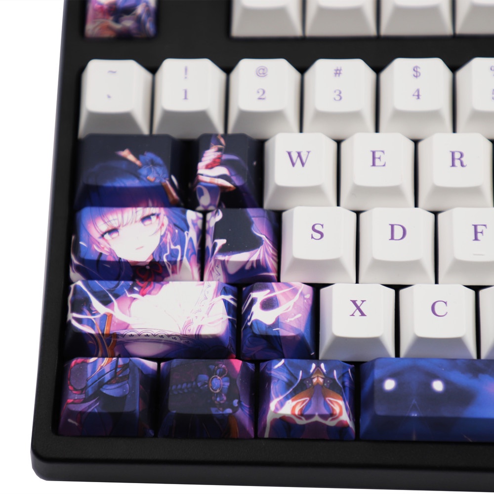 GMK Genshin General Thunder keycaps, 132 Keys keycaps Cherry Profile ...