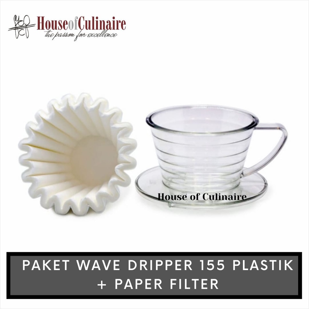 Kalita Wave Coffee Dripper 155 Clear Plastic Package+Filter Paper