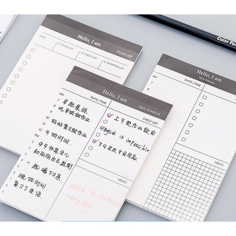 50 Sheet Daily Schedule To Do List Message Planner Memo Pad | Shopee ...