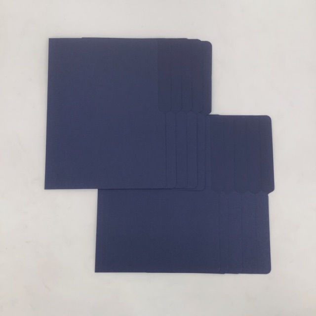 Short Colored Folder Dark Blue 10Pcs/Pack 