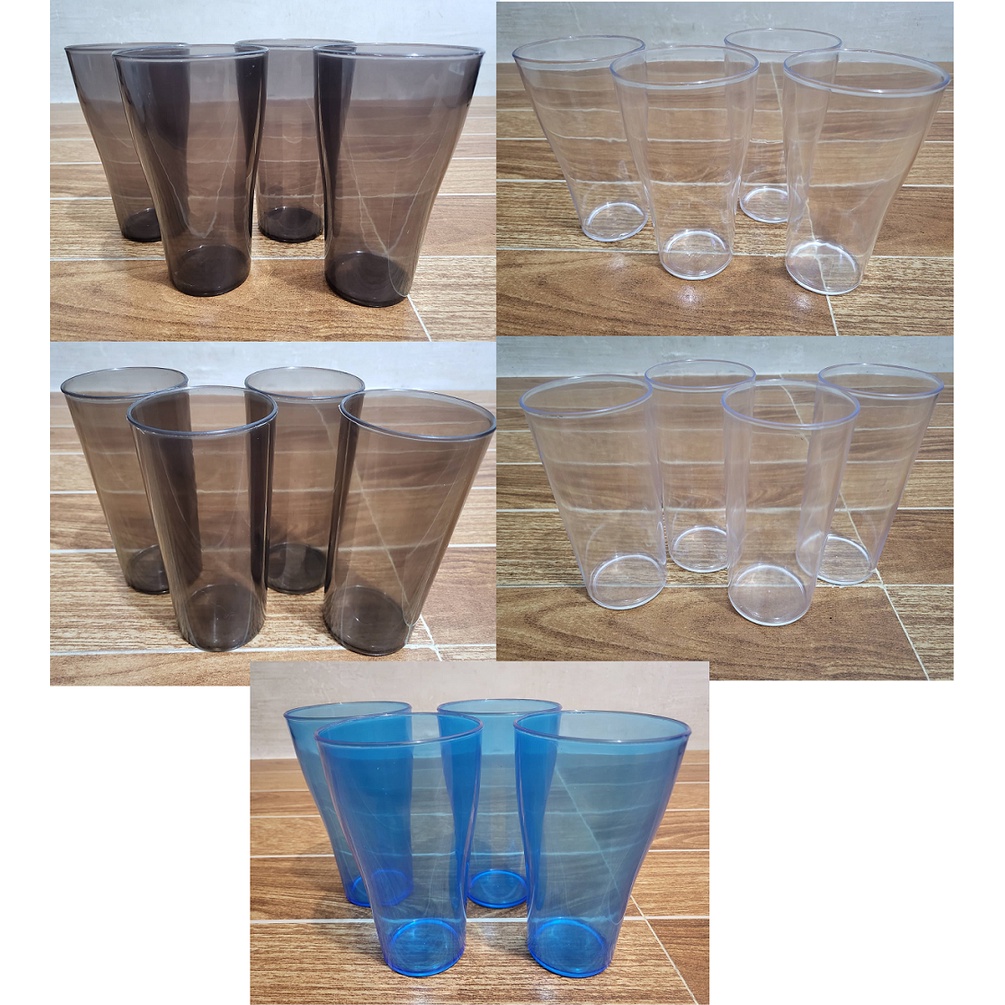 Set Of 4pcs Drinking Glasses Baso Juice And Water Cup Fast Food