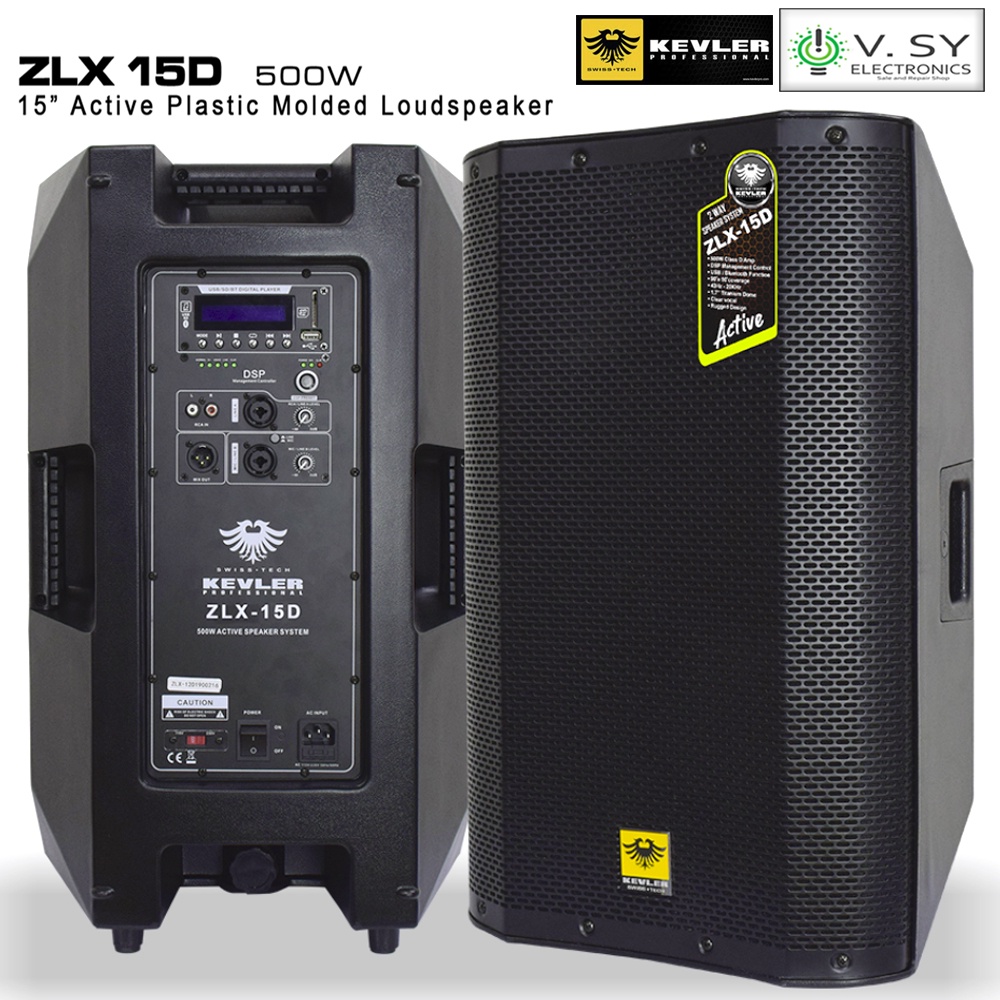 2023 Original Kevler ZLX15D 500W 15 Inches Active Amplified Plastic